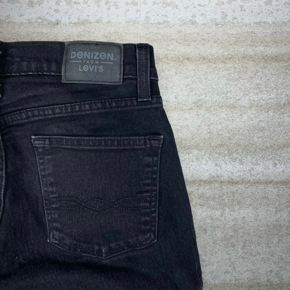 Vintage Y2K Levis Jeans 216 30x32 Slim Fit Jet Black Wash Denim Red Tab - Picture 3 of 6